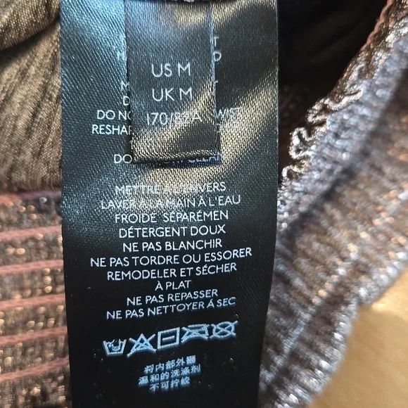 Anthropologie Melora Metallic Rose Gold Jogger Pants size medium NWT - Picture 8 of 14